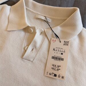 Zara Men's Cream Polo Shirt